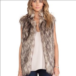 Lovers + Friends Camille Faux Fur Vest NWOT